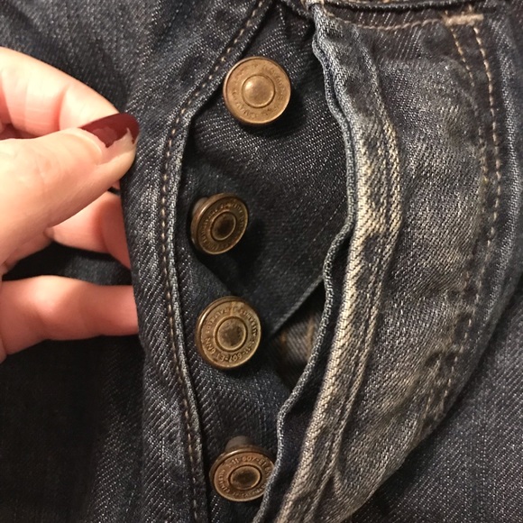 All Saints Distressed High Waist Capri Denim Jeans - Picture 8 of 8